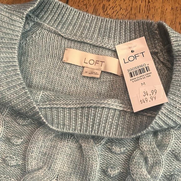 Baby Blue Loft Sweater - Never Worn. Size medium. - Picture 3 of 4